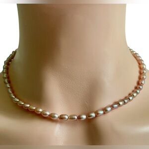 Artisan 17” Pink Gold Real 6.3 mm Pearl Necklace